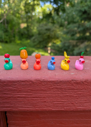 Handmade Baby Ducks w/ Fruit Hats