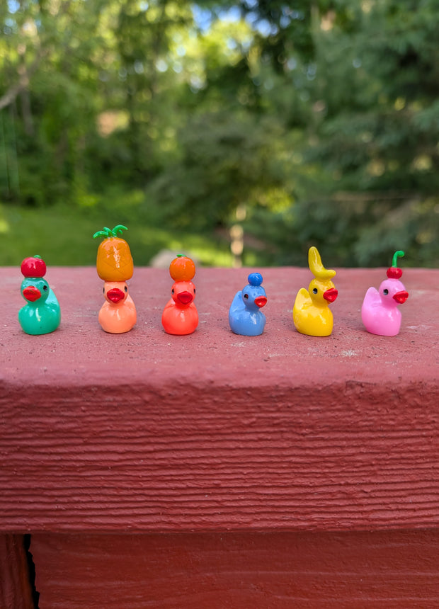Handmade Baby Ducks w/ Fruit Hats