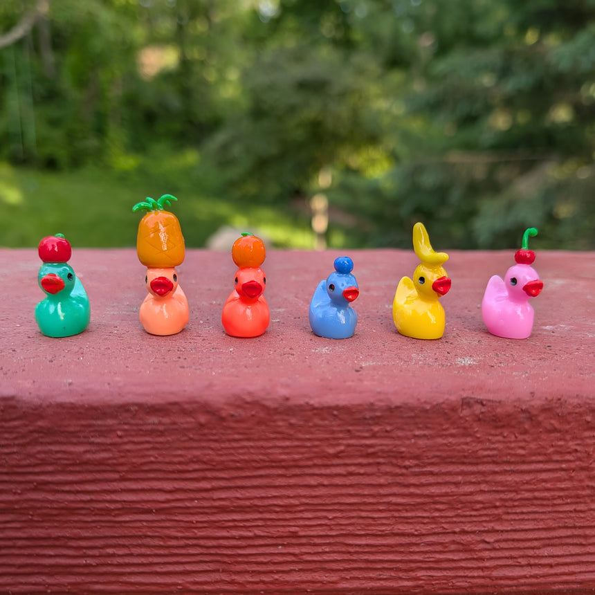 Handmade Baby Ducks w/ Fruit Hats