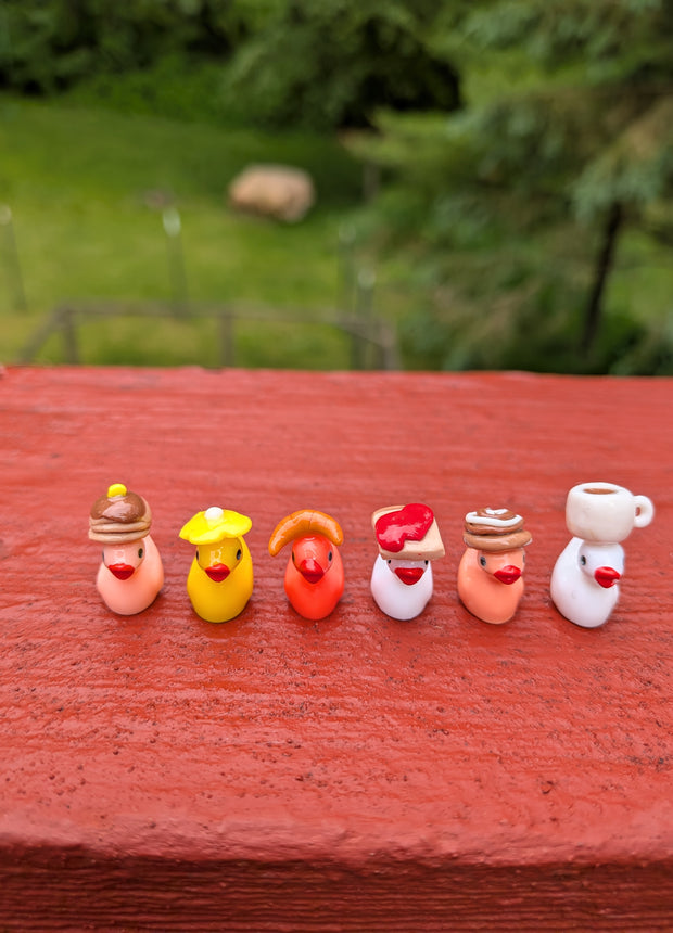 Handmade Baby Ducks w/ Breakfast Hats