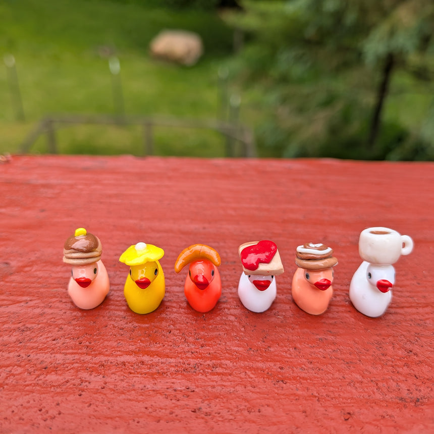 Handmade Baby Ducks w/ Breakfast Hats