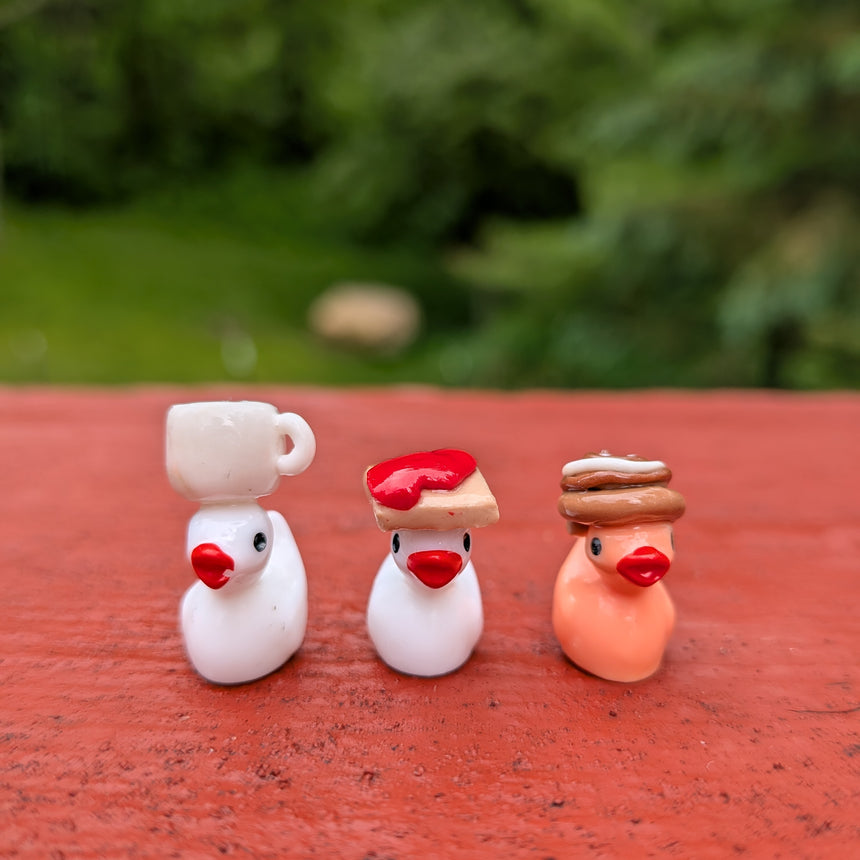 Handmade Baby Ducks w/ Breakfast Hats