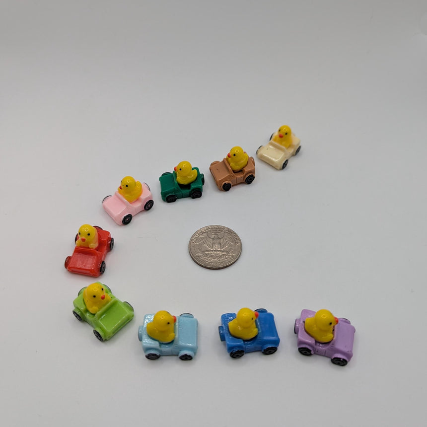 10 pc Mini Ducks in Cars
