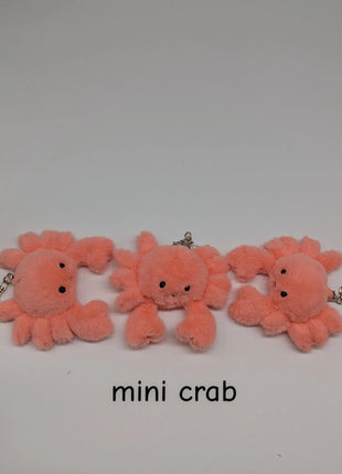 Mini Sea Creatures Plush Keychains w/ Optional Clam House