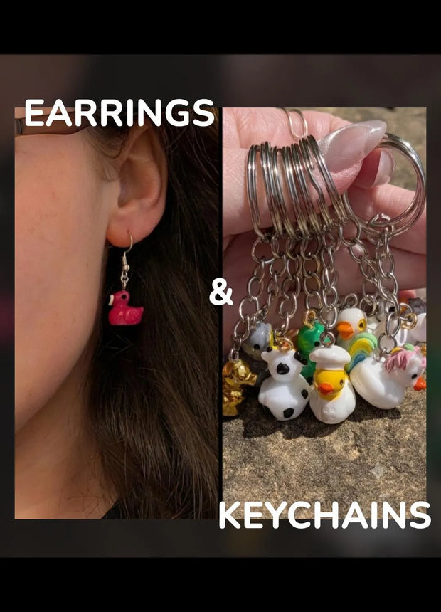 Mini Duck Earrings and Keychains (Group 1 of 2)