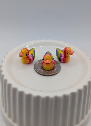 10 pc Mini Rainbow Ducks