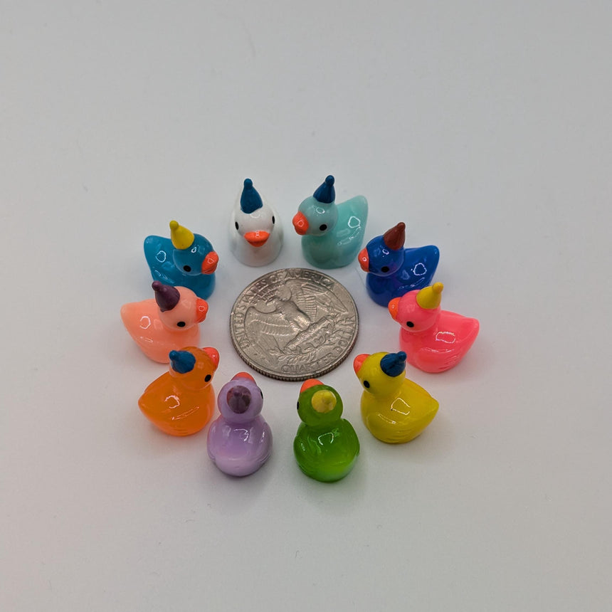 10 pc Mini Party Hat Ducks