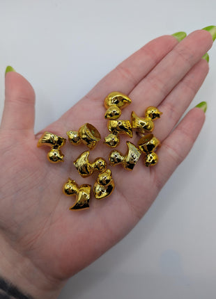 10 pc Mini Solid Gold Ducks