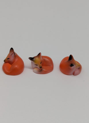 Tiny Sleeping Fox Charms