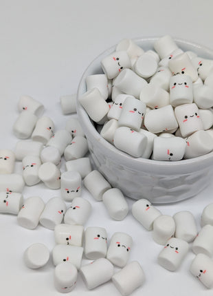 10 pc Happy Marshmallows Resin Charms