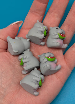 Mini Hippo Eating Watermelon Charms