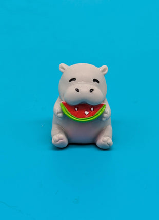 Mini Hippo Eating Watermelon Charms