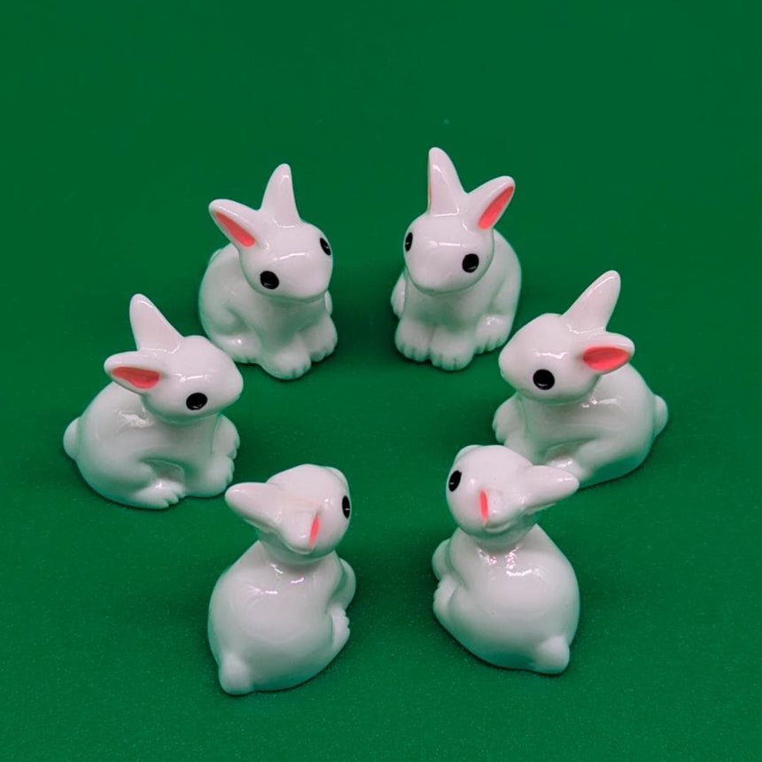 Mini White Rabbit Charms