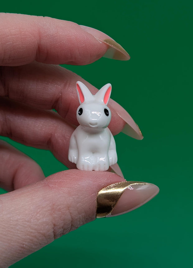 Mini White Rabbit Charms