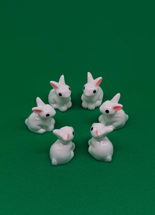 Mini White Rabbit Charms