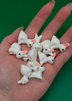 Mini White Rabbit Charms