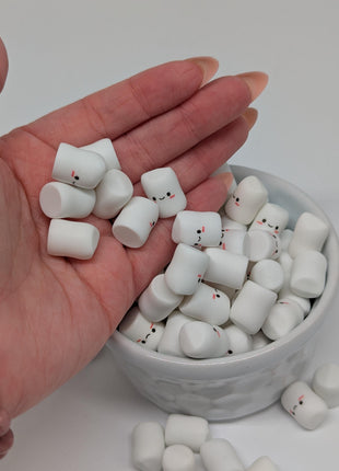 10 pc Happy Marshmallows Resin Charms