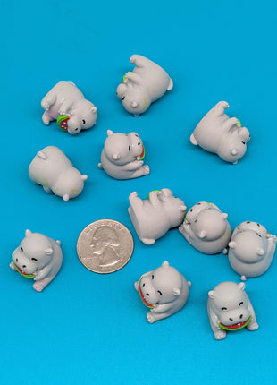 Mini Hippo Eating Watermelon Charms