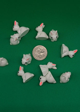 Mini White Rabbit Charms