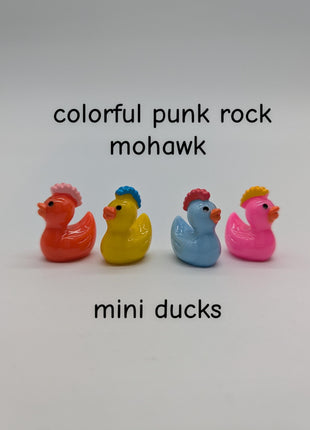 10 pc Mini Punk Mohawk Ducks