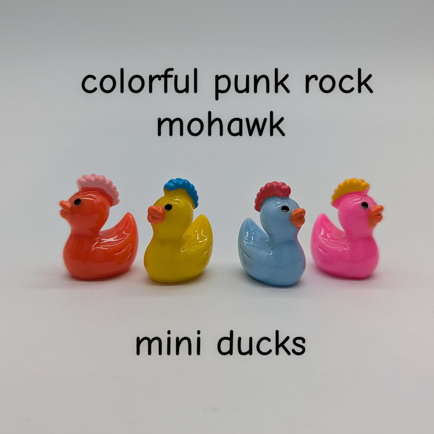 10 pc Mini Punk Mohawk Ducks