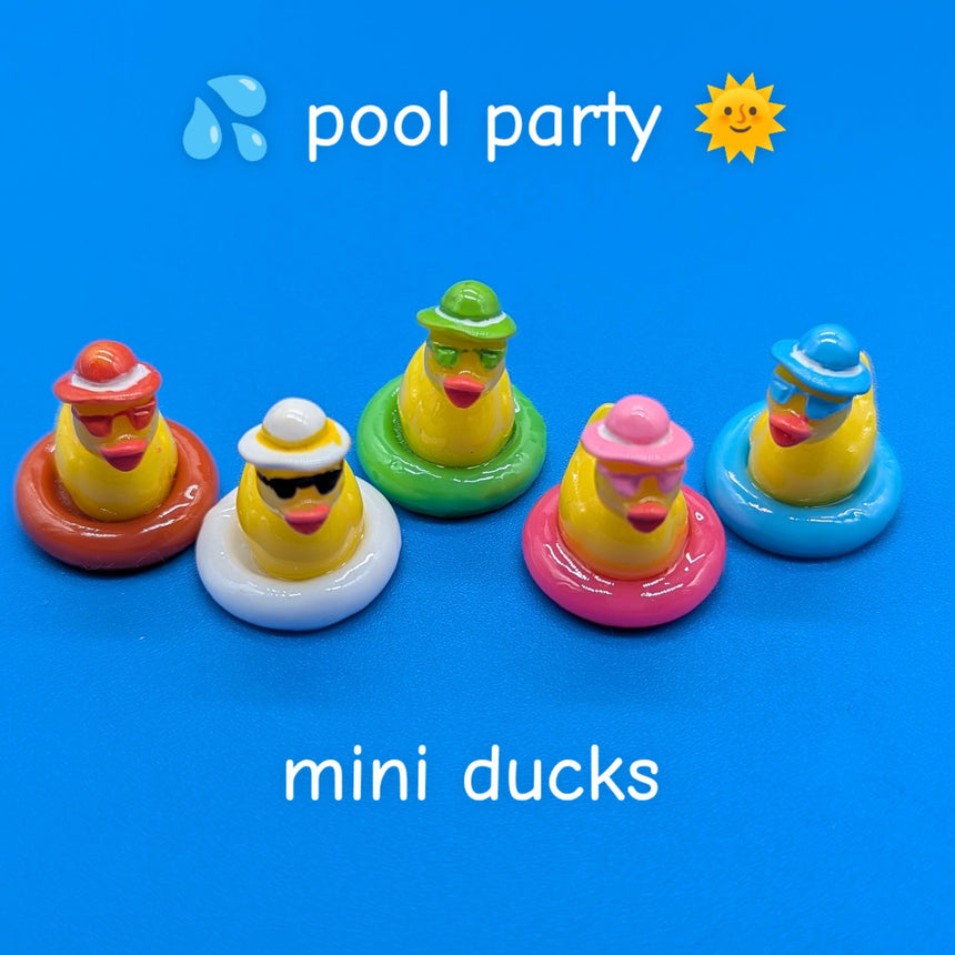10 pc Mini Pool Party Ducks