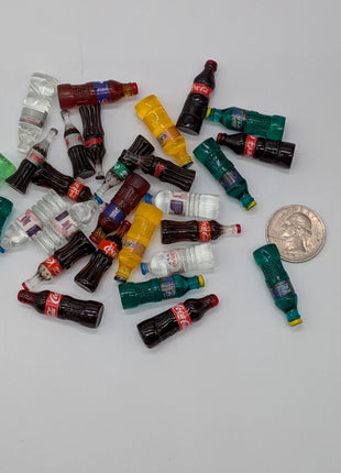 Mini Resin Soda Pop and/or Water Charms