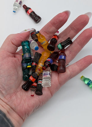 Mini Resin Soda Pop and/or Water Charms