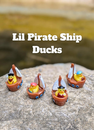 4 pc Pirate Ship Ducks