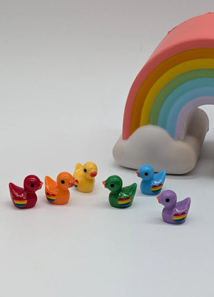 12 pc LGBTQA+ Mini Rainbow Ducks for Pride Month