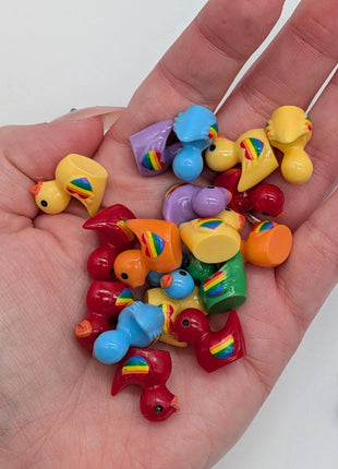 12 pc LGBTQA+ Mini Rainbow Ducks for Pride Month